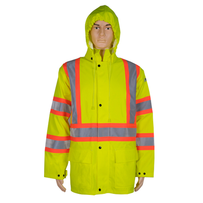 Hi Vis Men's Winter Workwear Construction Waterproof and Protective Polyester Uniform Flame Resistant Reflective and Breathable Welding Workwear Chemical Resistance Anti-Static Breathable Flame-Ret