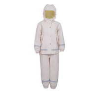 Custom Kids Raincoat with New Design Hood Cuffs Fashionable Insulated PU Down Waterproof-Rain Wear