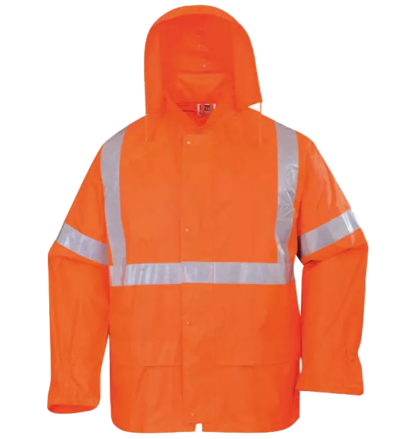 Flame Retardant PVC/ Polyester/PVC Rainsuit