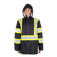 Hi Vis Men's Winter Workwear Construction Waterproof and Protective Polyester Uniform Flame Resistant Reflective and Breathable Welding Workwear Chemical Resistance Anti-Static Breathable Flame-Ret